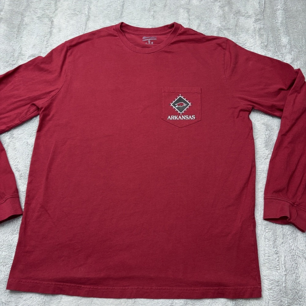 Arkansas Razorbacks Champion Shirt Men's XL Red Long Sleeve Crew Neck